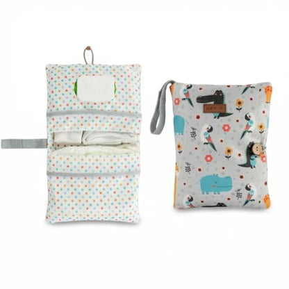 HAMUR Baby Diaper Bag Organizer – Compact & Foldable Stroller Pouch for Newborn Essentials | Travel-Friendly | Fits Boys & Girls (Animal) - color: Animal