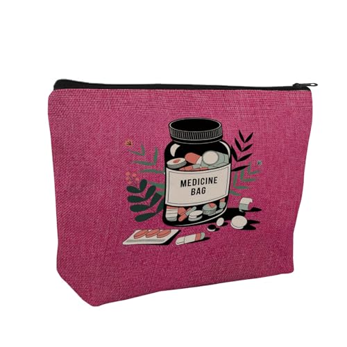 Medicine Storage Pouch with Diabetes, Medicines Bag, and Medical Supply Designs, White Canvas Zipper Cases, Multi-Use Functionality (Gift for Birthdays, Graduation, Christmas) (Style I) - style: Style I