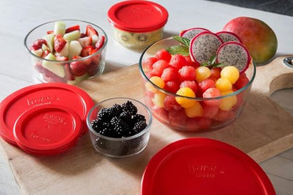Pyrex Simply Store (8-Pack) Glass Food Storage Containers Set, (1, 2, 4 & 7 Cup) Meal Prep Containers With Plastic BPA-Free Lids, Dishwasher & Microwave Safe - size: 8 Pack (Medium)