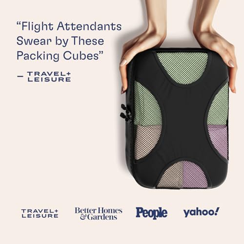 Shacke 8 Set Packing Cubes for Travel – Complete Luggage Organizer Set with Laundry, Shoe, Toiletry & Accessories Bag, Suitcase Travel Organizer (Black) - color: 8 Set - Black, size: Set of 8