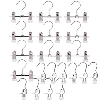 20 Pack Boot Hangers Closet Hanging Clips Laundry Hooks for Hats, Pants, Towel, Socks, Handbags, Bags, Underwear (20 Pack - White)
