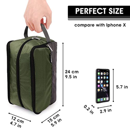 Toiletry Bag for Men Hanging Dopp Kit Water Resistant Shaving Bag Small Toiletry Bag for Traveling (Army Green) - color: Army Green
