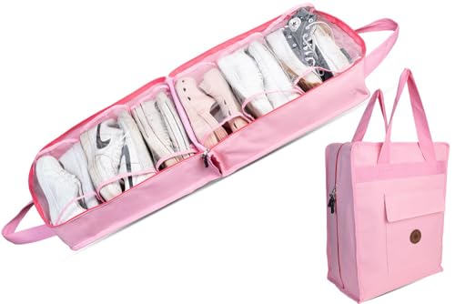 Shoe Bag for Travel, Portable Shoe Organizer, Storage Bag, Shoe Tote Bag for Women and Men - style: Pink