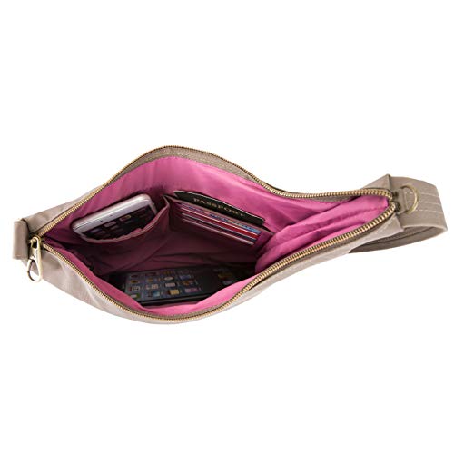Travelon Anti-Theft Signature 3 Compartment Crossbody Bag - color: Sable