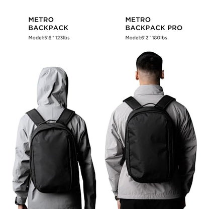 ALPAKA Metro Backpack Pro for Men - Fits 16" Laptop Business Travel Backpack with YKK Zippers, MOD Key Leash & Luggage Pass-through, Padded and Weatherproof X-pac Material Work Bag (Black) - color: Black