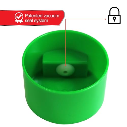 Minivac - 10g to 30 grams Airtight Multi-Use Vacuum Seal Portable Storage Container for Dry Goods, Food, and Herbs - Green Cap & Black Body