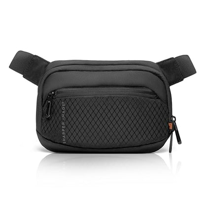 Sharper Image Crossbody Sling Bag for Men or Women Water Resistant Small Cross Body Fanny Pack Chest/Belt Bag with Adjustable Shoulder Strap for Outdoor Travel Hiking,Black (Metro Collection)