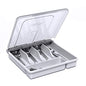 Utensil Holder for Countertop with Lid, Plastic Silverware Tray for Drawer, 5 Compartments Flatware Organizer, White - color: White