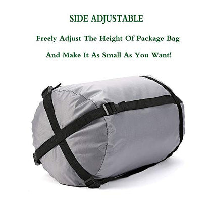 Compression Stuff Sack, 24L/36L/46L Sleeping Bags Storage Stuff Sack Organizer Waterproof Camping Hiking Backpacking Bag for Travel - Great Sleeping Bags Clothes Camping - color: Grey 36L 2-PACK
