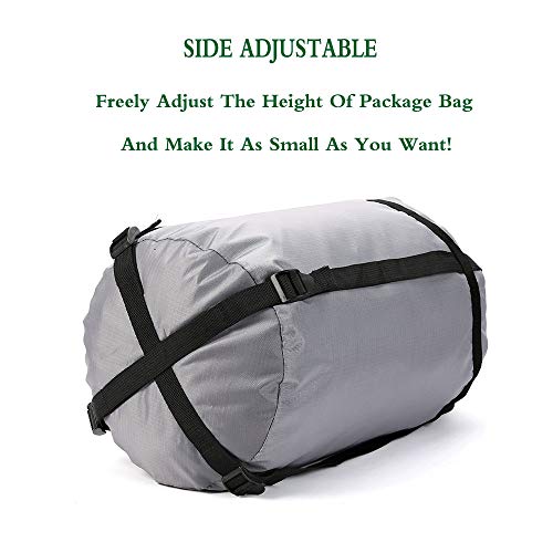 Compression Stuff Sack, 24L/36L/46L Sleeping Bags Storage Stuff Sack Organizer Waterproof Camping Hiking Backpacking Bag for Travel - Great Sleeping Bags Clothes Camping - color: Grey 46L 2-PACK