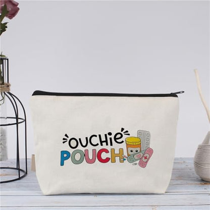 Medicine Storage Pouch with Diabetes, Medicines Bag, and Medical Supply Designs, White Canvas Zipper Cases, Multi-Use Functionality (Gift for Birthdays, Graduation, Christmas) (Style C) - style: Style C