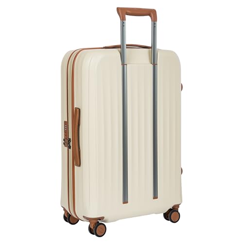 Bric's Taormina Ultra-Light Checked Luggage – Expandable Hard Shell Suitcase with TSA Lock, Anti-Tamper Zippers & 360 Spinner Mobility Wheels - 27 Inch, Cream - color: Cream, size: Checked-Medium