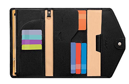 ZOPPEN Mulit-purpose Rfid Blocking Passport Holder Travel Wallet (Ver.4) Passport and Vaccine Card Holder ComboTri-fold Document Organizer Travel Essentials - color: #1 black