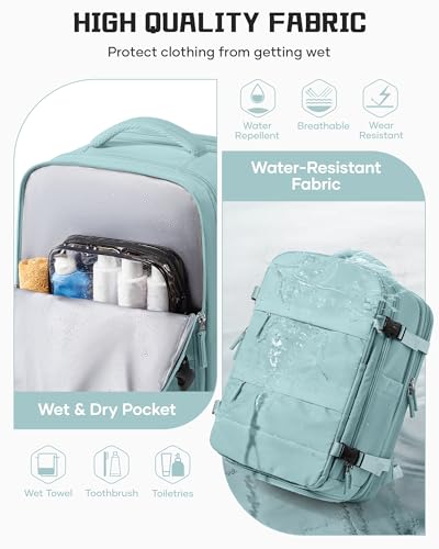 wepadre Vacuum Backpack Travel with Pump Travel Backpack with Vacuum System Expandable Vacpack Compression Backpacks for Travel Easy Vac Pack Carry on Luggage Blue - color: Blue