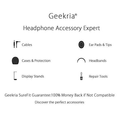 Geekria Shield Headphones Case Compatible with Koss Porta Pro PP, Sony Xperia Ear Duo True, Replacement Hard Shell Travel Carrying Bag (Black)