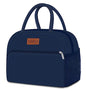 Coobiiya Lunch Bag for Men and Women - Navy Blue, Aluminum, 10.8" x 6.3" x 8.85" - Spacious, Lightweight, and Durable - color: Navy, size: A-regular