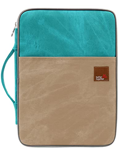 Document A4 Bag Case Waterproof Organizer Portfolio Office Travel Zipper Multi-Function Pouch - color: Green Khaki