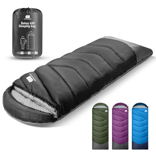 Sleeping Bags for Adults Cold Weather & Warm,Backpacking Camping Sleeping Bag for Tall Girls Boys,Lightweight,Compact,Waterproof Camping Gear for Traveling,Hiking,Hotel,Outdoor & Indoor - color: Black, size: 5.3lb(32-43℉)
