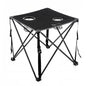 ARROWHEAD OUTDOOR 26” (66cm) Portable Camping Folding Table, 2 Cup Holders, Square, Carrying Case, Steel Frame, High-Grade 600D Canvas - color: Black