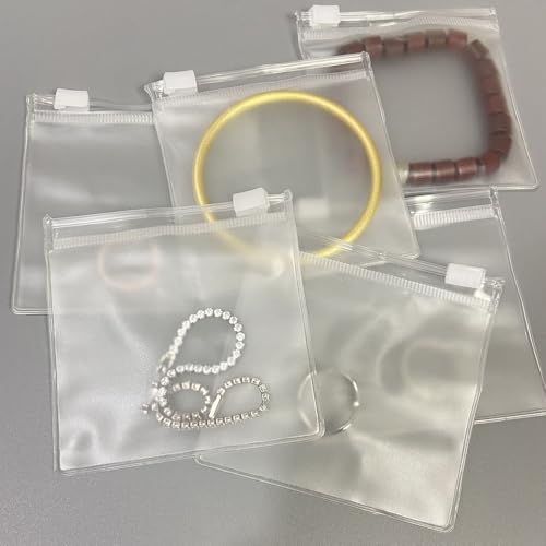 10PCS Matte Jewelry Storage Bags, Reusable Zipper Pouches for Earrings, Bracelets, Small Items Organizer, 3.94x3.94 Inch Travel Essentials, Washable Portable Durable Plastic Pouch - color: Style-1,10pcs