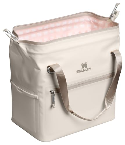 Stanley All Day Julienne Soft Cooler Bag and Lunch Box | Insulated Travel Bag with Zipper | BPA-Free - color: Cream, style: Midi