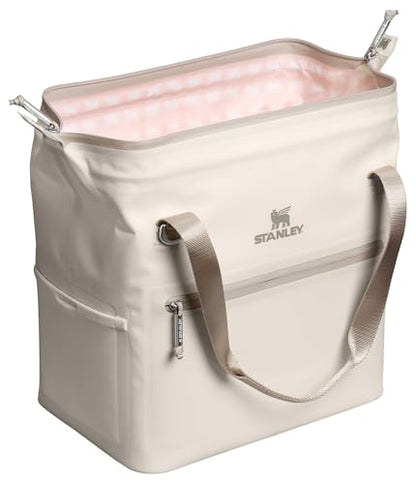 Stanley All Day Julienne Soft Cooler Bag and Lunch Box | Insulated Travel Bag with Zipper | BPA-Free - color: Cream, style: Midi