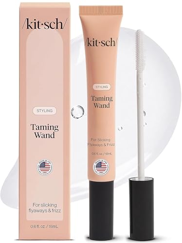 Kitsch Hair Taming Wand - Fly Away Stick For Hair with Biotin, Aloe & Vitamin E | Clear Hair Mascara for Flyaways, Slick Back Style | Travel Size | Ideal Gifts for Women - 18mL