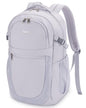 ECOHUB Travel Backpack for Women, 17.3 inch Suspended Laptop Backpack, Fashion Water-Resistant College Computer Bookbag, 28L Personal Item Bag with 12 Pockets for Causal, Work, Grey - color: Grey