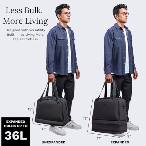 Knack Expandable Metro Duffel Midnight Black - color: Midnight Black, style: Metro Duffel