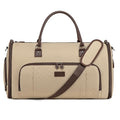 Convertible Garment Bags for Travel, Carry On Garment Duffle Bags for Women, Garment Bag with Shoes Compartment, 2 in 1 Travel Suit Bag with Detachable Shoulder Strap (Khaki) - color: Khaki