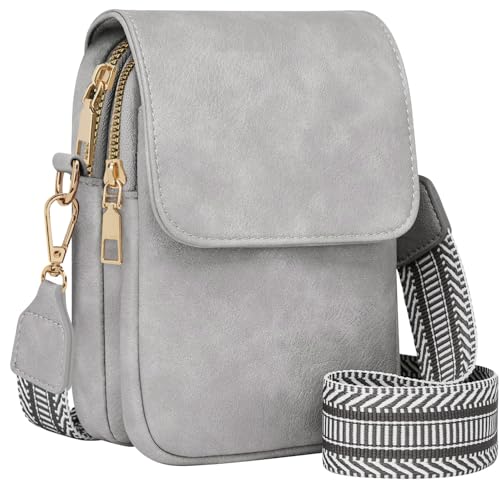 Fashion Small Crossbody Bags for Women Trendy Designer Cell Phone Purses Wallets with Card Holder Anti Theft Travel - color: Lightgrey