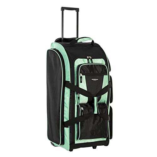 Travelers Club Xpedition 30 Inch Multi-Pocket Upright Rolling Duffel Bag - color: Seafoam