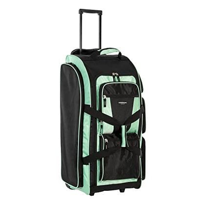 Travelers Club Xpedition 30 Inch Multi-Pocket Upright Rolling Duffel Bag - color: Seafoam