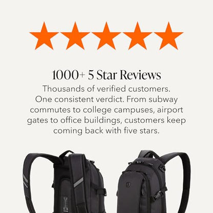 SWISSGEAR City Pack Backpack, Slim Profile, Dark Grey,15.9L, 18-Inch - color: Dark Grey