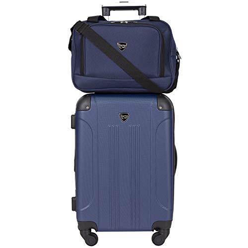 Travelers Club Chicago Hardside Expandable Spinner Luggage, Navy Blue, 3 Piece Set - color: Navy Blue, size: 3 Piece Set