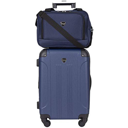 Travelers Club Chicago Hardside Expandable Spinner Luggage, Navy Blue, 3 Piece Set - color: Navy Blue, size: 3 Piece Set