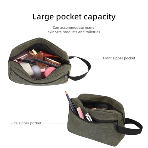 Icramsy Travel Toiletry bag Toiletry bag for women men Hanging Cosmetic bag Travel accessories for Women Men (Deep green) - color: Deep green