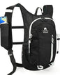 Foldable Small Hiking Backpack with 3 Strap Pockets – Lightweight 300D Spill-proof Daypack for Men Women – Packable Small Travel Backpack with Chest Strap & Trekking Pole Holder – Durable Outdoor Bag - color: Black