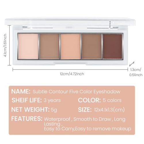 Matte Eyeshadow Palette, Nude Neutral Brown Eye Shadow, Beige Taupe Coffee Eyeshadow, Soft Blendable Natural Makeup, Long Lasting Waterproof Eyeshadow for Daily Office Smokey Look, Sombra de Ojos 01 - color: B01
