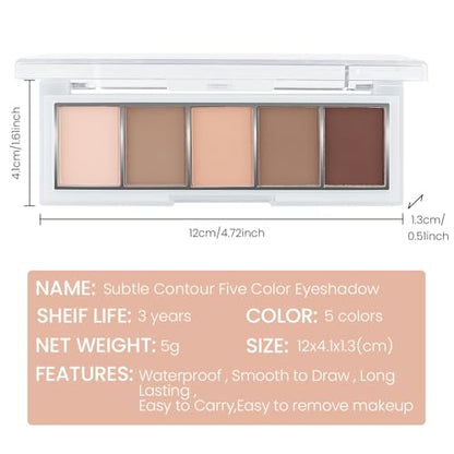 Matte Eyeshadow Palette, Nude Neutral Brown Eye Shadow, Beige Taupe Coffee Eyeshadow, Soft Blendable Natural Makeup, Long Lasting Waterproof Eyeshadow for Daily Office Smokey Look, Sombra de Ojos 01 - color: B01