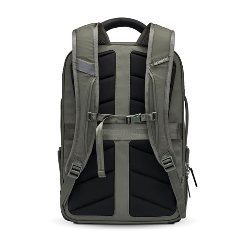 NOMATIC 14L Travel Pack - Mens Travel Backpack - Expandable to 21L - Water Resistant Daypack - TSA-Ready - Lightweight Business Traveling Backpack for Men - 15" Laptop Compartment - color: Olive, size: 14L