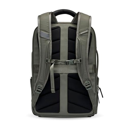 NOMATIC 14L Travel Pack - Mens Travel Backpack - Expandable to 21L - Water Resistant Daypack - TSA-Ready - Lightweight Business Traveling Backpack for Men - 15" Laptop Compartment - color: Olive, size: 14L