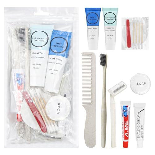 Toiletry Kits Homeless Personal Hygiene Care Package Kits Supplies In Bulk, Disposable Travel Size Essential Women Men Toiletries Set for Hotel, Charity, Camping, Travel (5 Pack) - size: 5 Pack