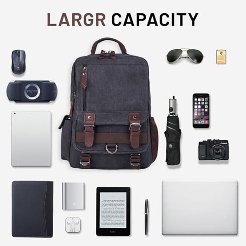 mygreen Canvas Cross Body Messenger Bag Shoulder Sling Backpack Travel Rucksack - color: Gray, size: Large