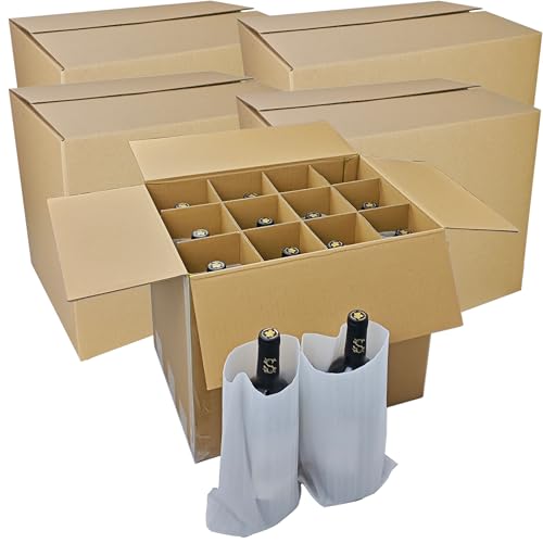 5 Sets Moving Boxes with Divider Kits,16 x 12 x 13 Inch Glassware Dish Packing Box Kitchen Moving Box Corrugate Dividers with 60 Pcs Foam Pouches,2 Pcs tape rolls with dispenser - style: 5 Sets-one layer-16x12x13in