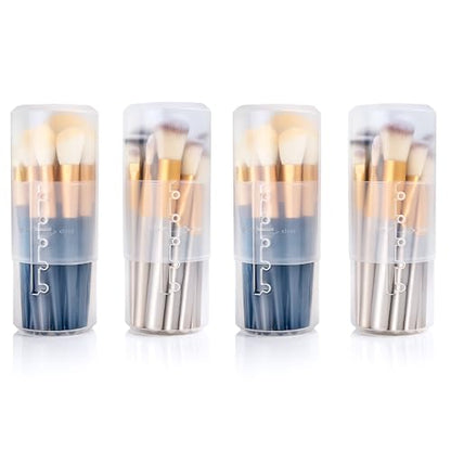 OCHEAL Makeup Brush Holders, 4 Pack of Make up Brushes Organizer Travel Case Retractable Plastic Travel Makeup Brush Holder For Vanity Makeup Artist Brushes Storage Cup - color: Plastic Clear-4pcs