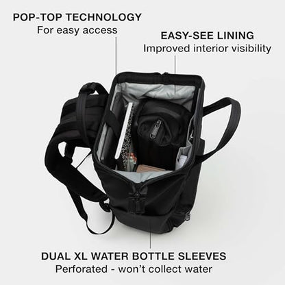 Portland Gear Cascade Compact Backpack, Weatherproof Construction, Perfect for Daily Use and Travel, Padded Laptop Sleeve and Adjustable Straps, 13.5L, Black - color: Black