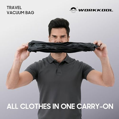 41L Vacuum Packing Cubes for Travel with Pump,Waterproof Travel compression bags for Suitcase, Luggage, Backpack with Manual Air Pump(Black,Large Volume 41L,2-PACK) - color: Black-2 packs