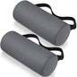 Wenqik 2 Pcs Lumbar Roll Support Pillow Low Back Lumbar Support Office Seat Cushion with Adjustable Strap and Washable Cover for Travel Gaming Chair Car Seat Pain Relief(Grey) - color: Grey