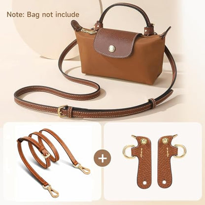 Chispee Leather Shoulder Strap Replacement Set, Adjustable Purse Strap Extender for Crossbody Bag Conversion - color: Wine Red